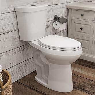 HOROW 21 Inch Extra High Elongated Toilet with ADA Chair Height, Two Piece Toilet with 1.1/1.6 GPF Dual Flush, MAP 1000g, Extra Tall Bowl Suitable for Tall Person & Seniors, HR-E21D