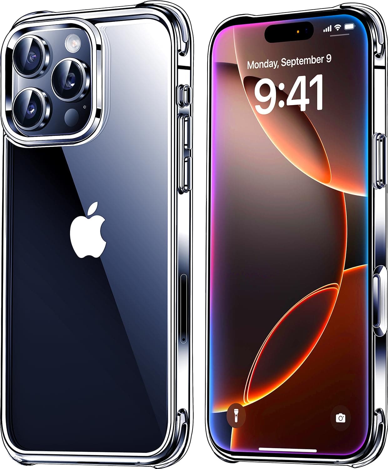 Mkeke for iPhone 16 Pro Max Case Clear [Not-Yellowing] [Military-Grade Drop Protection] Shockproof Protective Clear iPhone 16 Pro Max Case Phone Bumper case for Apple 6.9 inch 2024