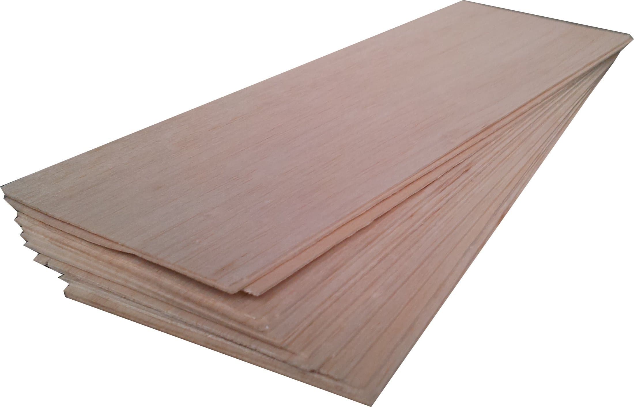 BALSA WOOD 15 sheets 12" x 4" x 1/32" (305mm x 100mm x 0.8mm)