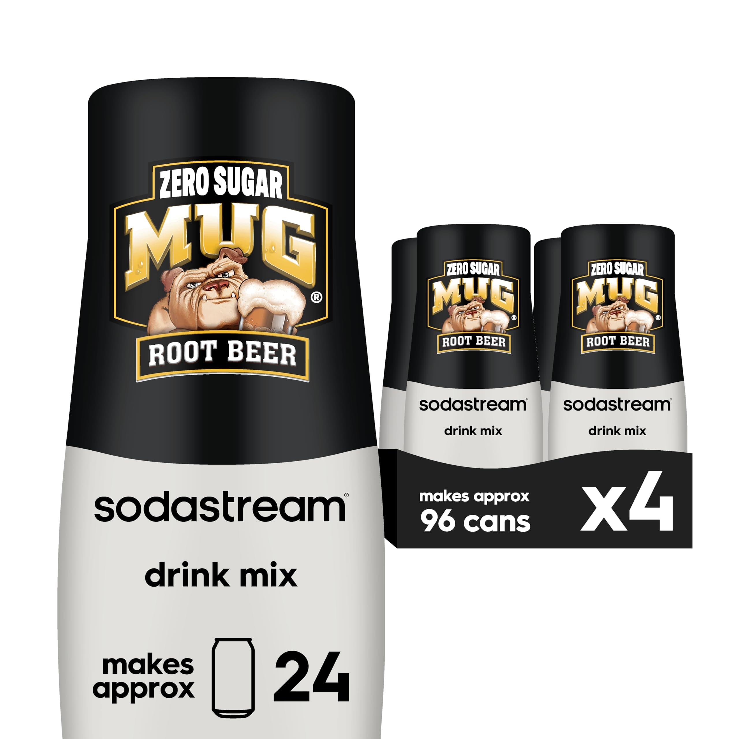 - Mug Root Beer Zero Sugar Drink Mix (440ml, Pack of 4)
