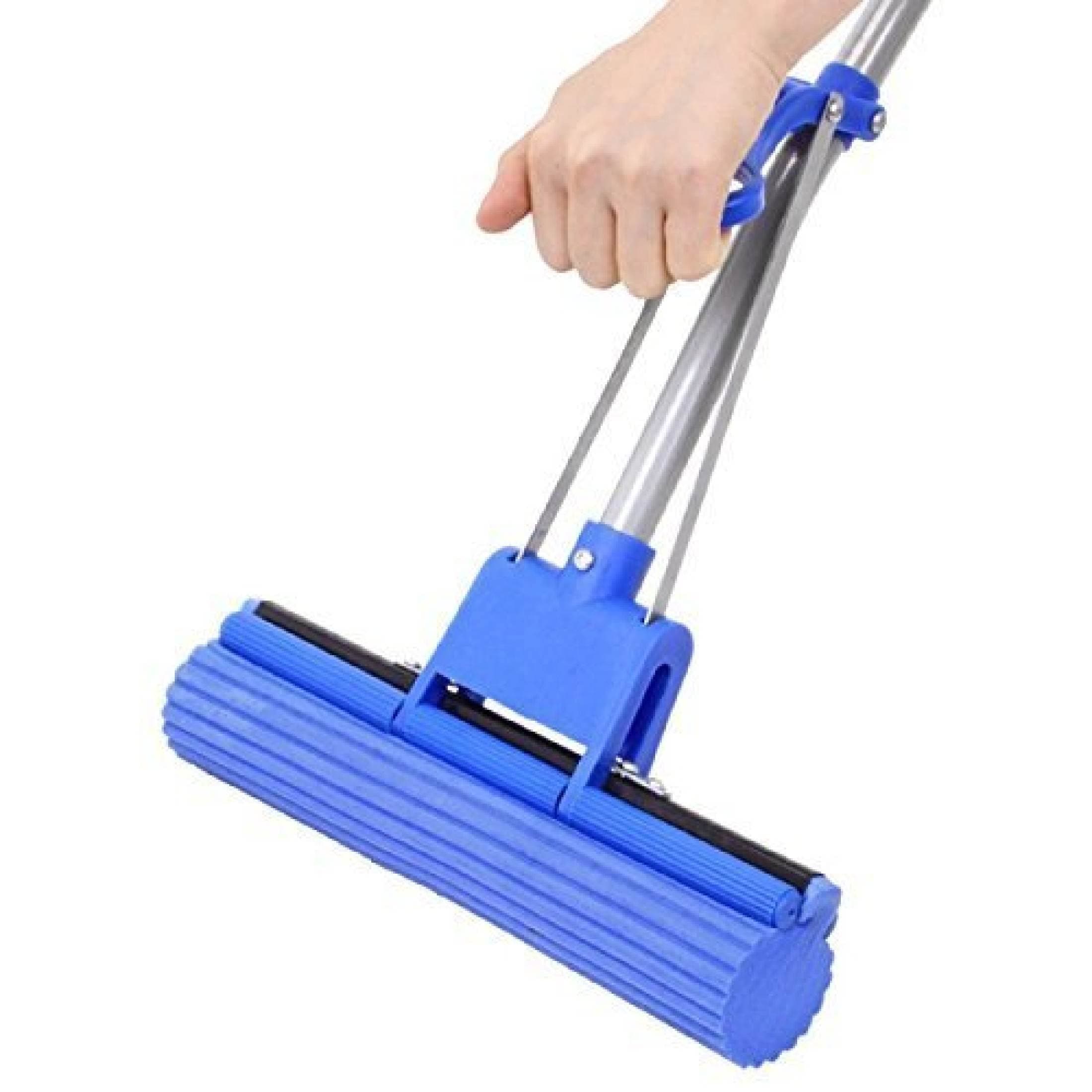 PARSPARFloor Cleaning Squeeze Mop with Adjustable Telescopic Handle Squeegee Absorber Sponge Mop for Home Kitchen - (Multicolor, Pack of 1)