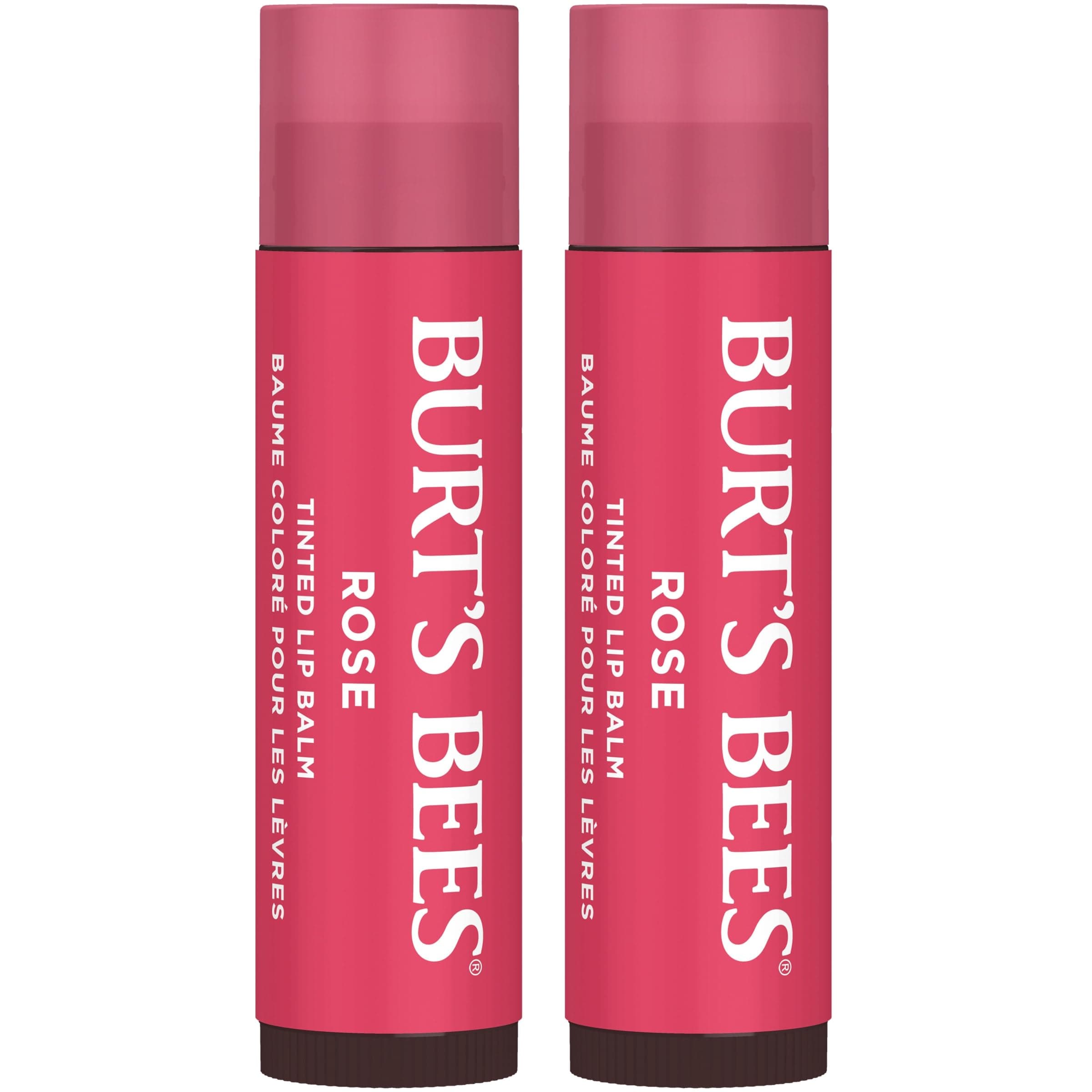 - Burt's Bees Lip Tint Balm with Long Lasting 2 in 1 Duo Tinted Balm Formula, Color Infused with Deeply Hydrating Shea Butter for a Natural Looking Buildable Finish, Petal Rose (2-Pack)