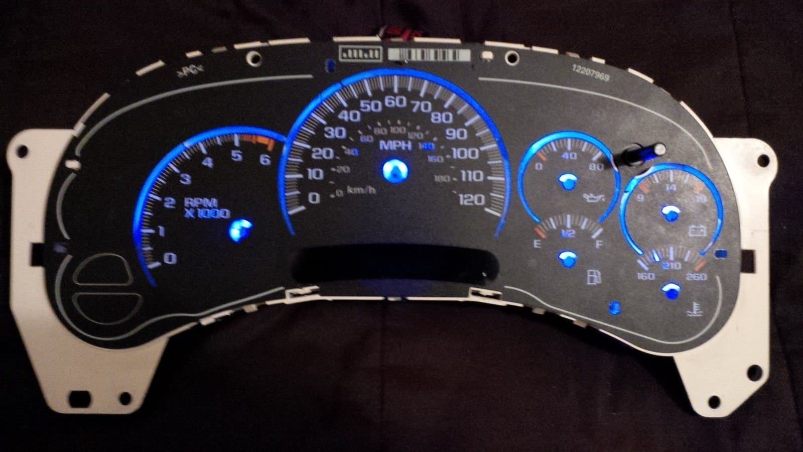 Speedometer USA LEDB9 LED BLUE 9 pc Light Kit GM Gauge Cluster Speedometer
