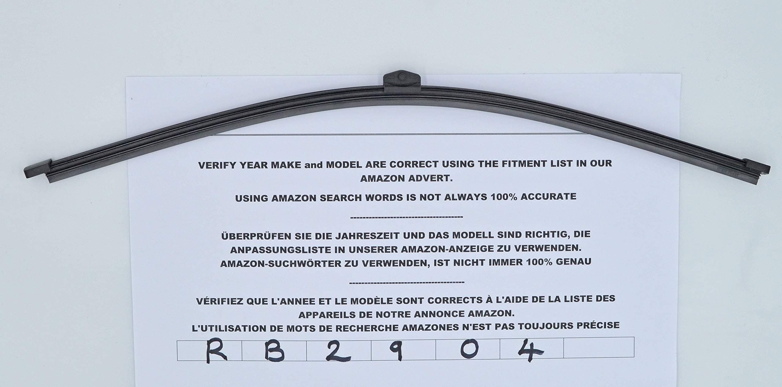 Exact fit Rear wiper blade RB2904