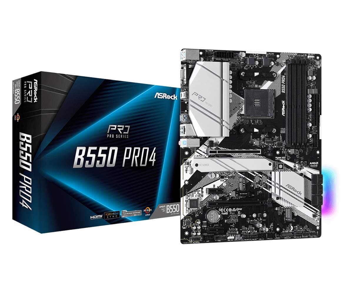 Asrock B550 Pro4 Supports 3Rd Gen Amd Am4 Ryzen™ / Future Processors Motherboard