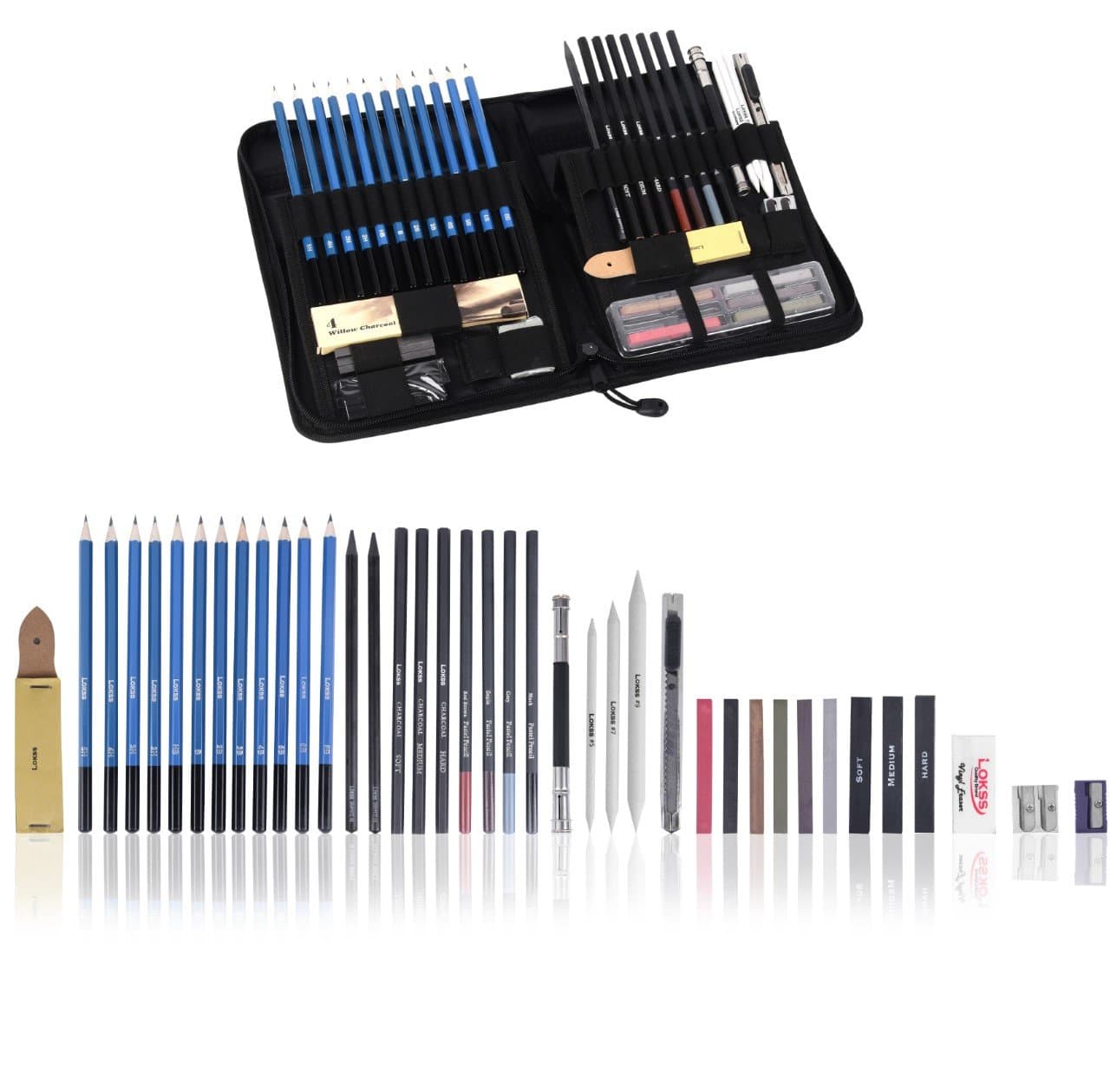 LOKSS® 48 pieces Professional Sketching Art Set