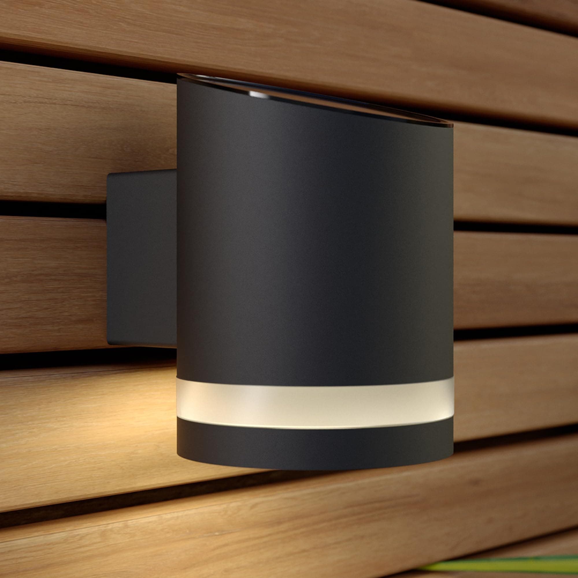 Truro Anthracite Outdoor Solar Powered Wall Light