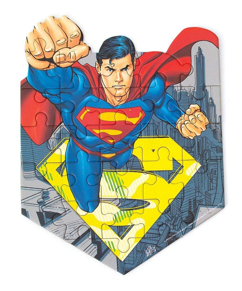 DC Comics Superman 24-piece Die-Cut Shaped Mini Puzzle for Kids