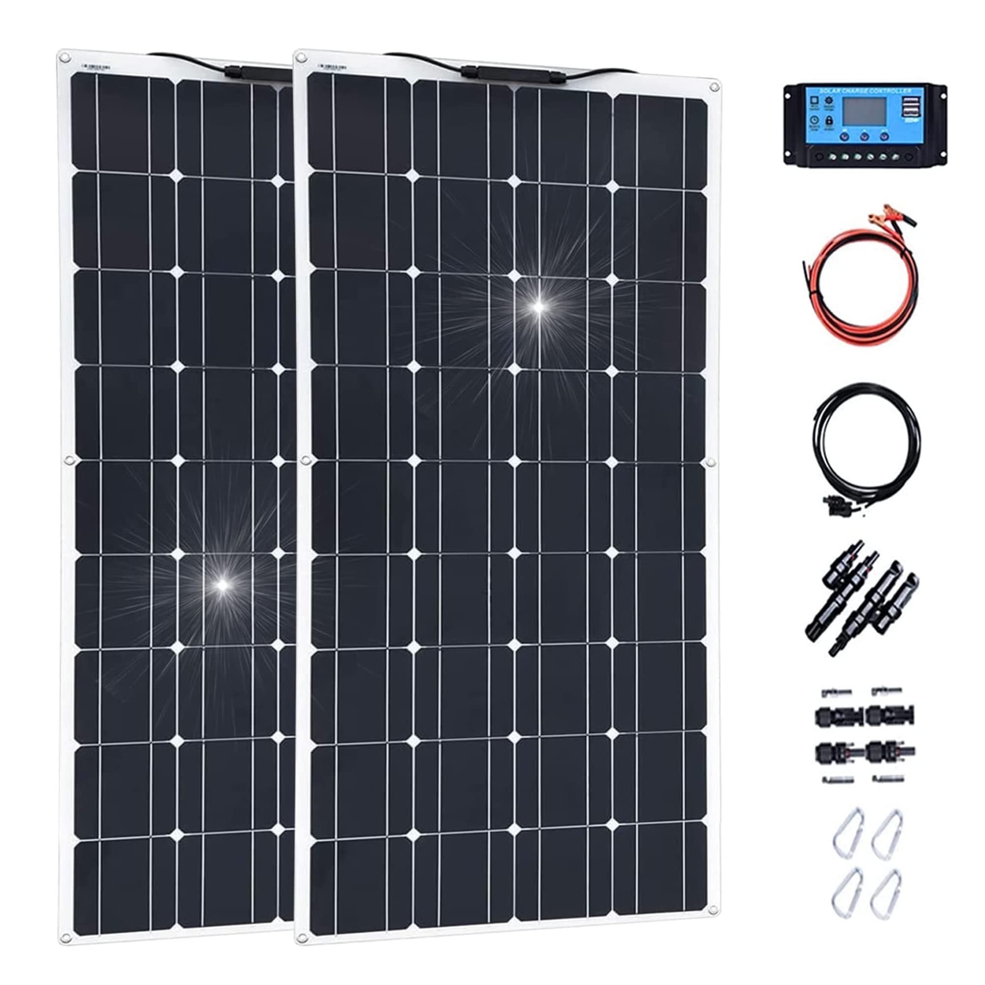 600 Watt Solar Panels, 24 Volt Monocrystalline Solar Panel, High-Efficiency Module PV Power Charger, for RV Battery Boat Caravan