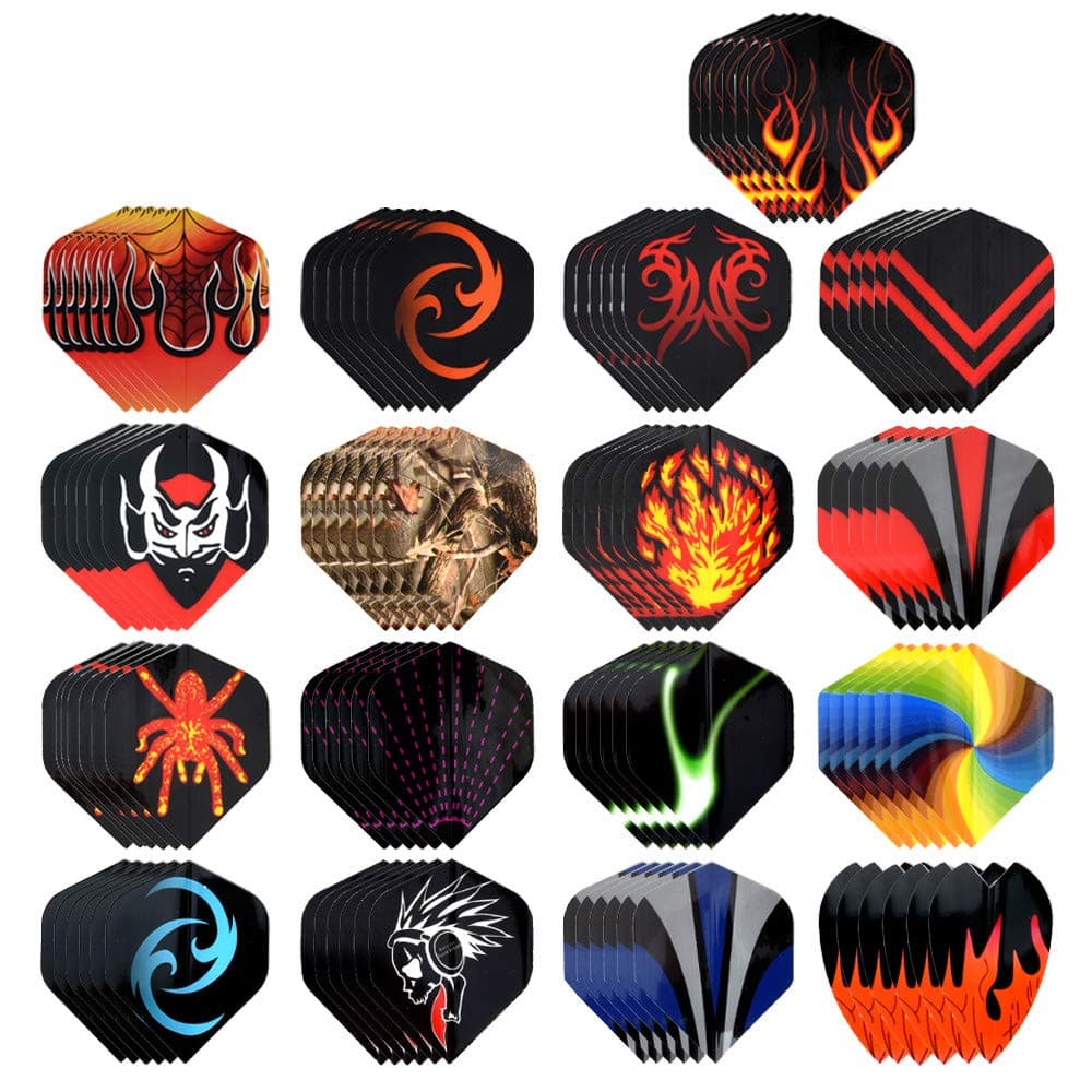Dart Flights 17 Sets (102 Pieces) Standard Shape for Soft Tip Darts/Steel Darts