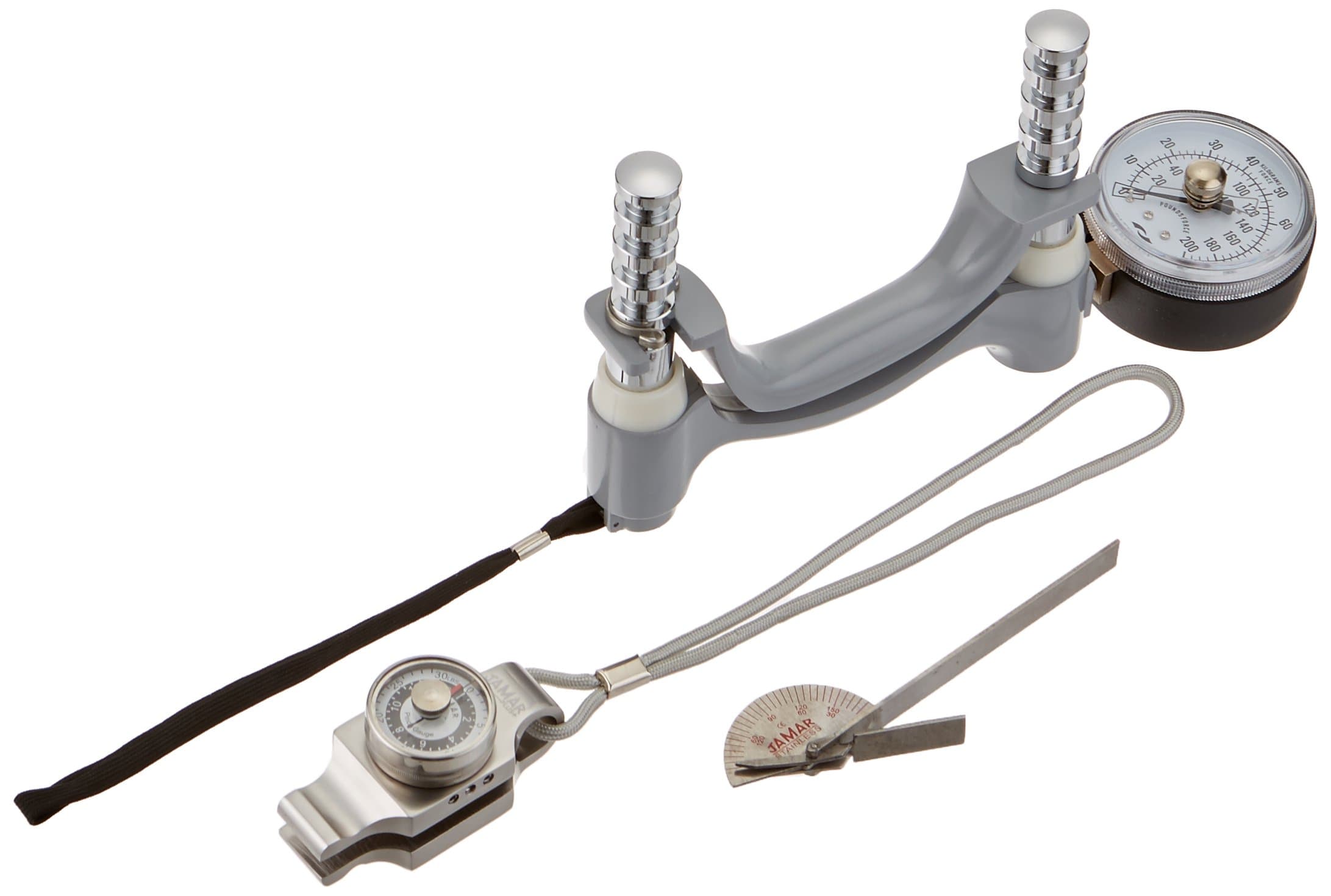 Jamar Hand Evaluation Kit 2, Hydraulic Pressure Hand Measuring Dynamometer, 30 Pound Max Pinch Force Indicator