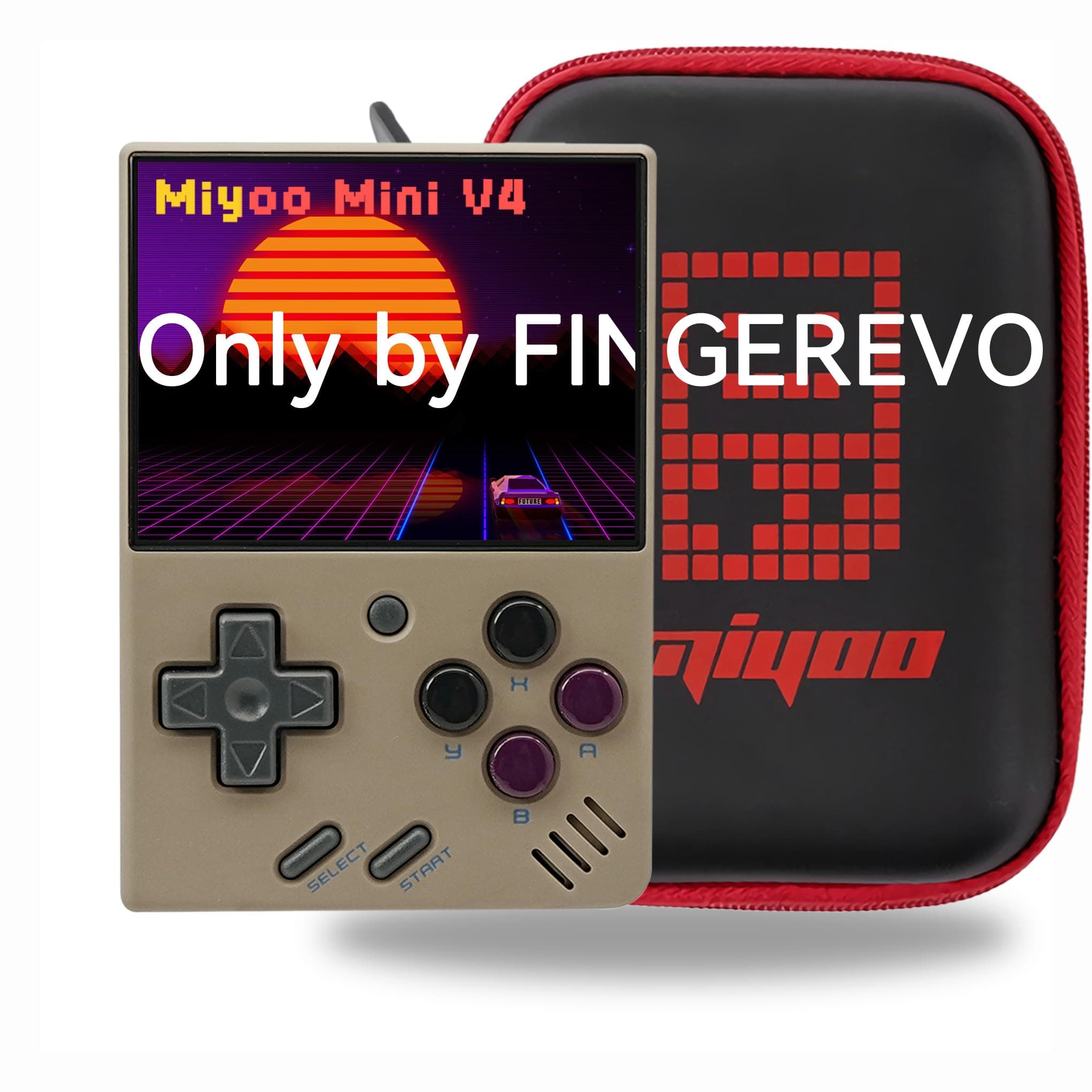 Miyoo Mini V4 Handheld Game Console 2.8-inch 750*560 IPS Screen 2000mAh Miyoo-mini v4 with Portable Case Retro Gray
