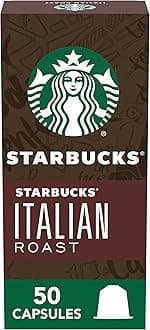 Starbucks by Nespresso Original Line Dark Roast Italian Roast Coffee, 50-count Espresso Pods