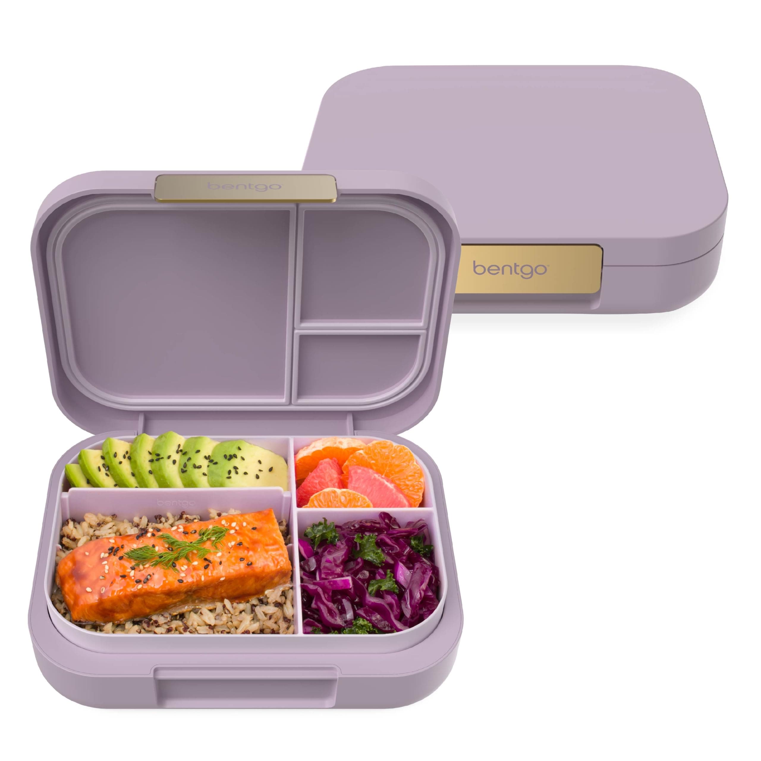 Bentgo Modern - Leak-Proof, Versatile 4-Compartment Bento-Style Lunch Box, Ergonomic Design with Matte Finish, Ideal for On-the-Go Balanced Eating for Adults and Teens - BPA-Free (Orchid)
