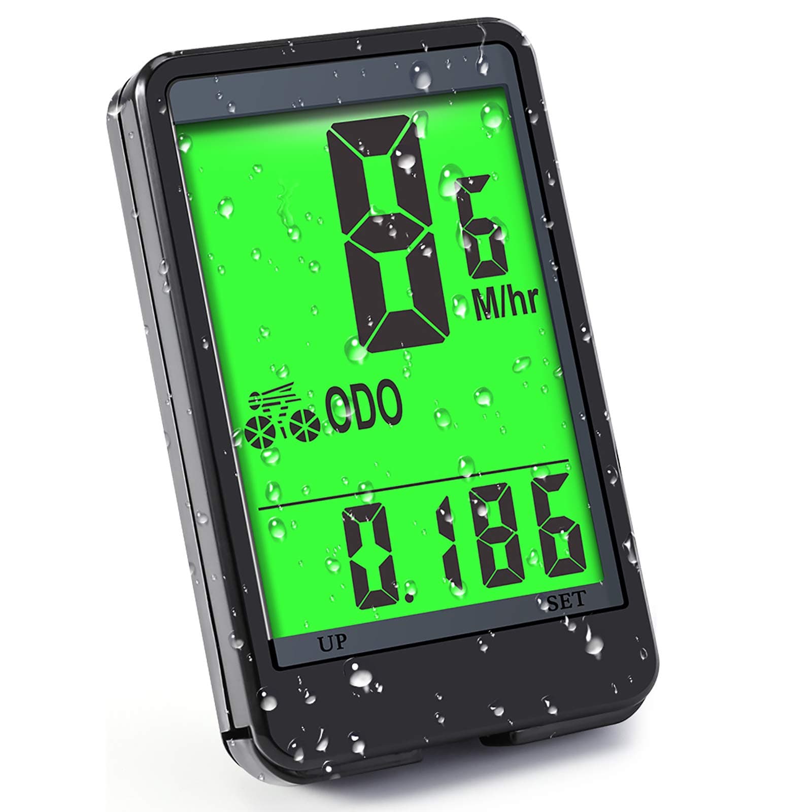 CrazyFire Bicycle Speedometer, Big Screen Bike Computer,LCD Luminous Waterproof Cycling Computer,Tracking Distance Avs Speed Time Odometer for Bicycle Enthusiasts