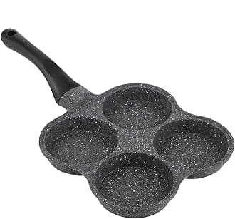 Multi Egg Frying Pan - 4 Hole Burger Eggs Pancake Pan Pot Non Stick Breakfast Omelette Mold Maker Aluminum Frying