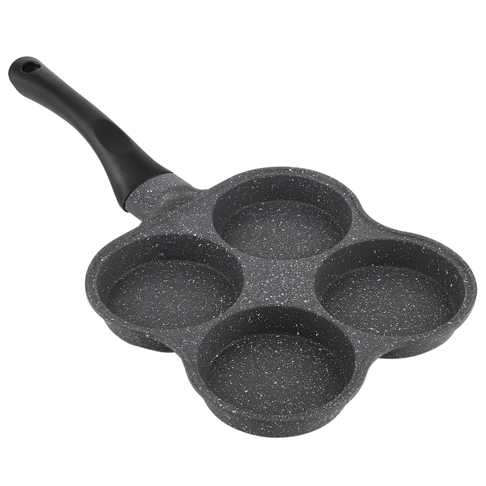 Multi Egg Frying Pan - 4 Hole Burger Eggs Pancake Pan Pot Non Stick Breakfast Omelette Mold Maker Aluminum Frying