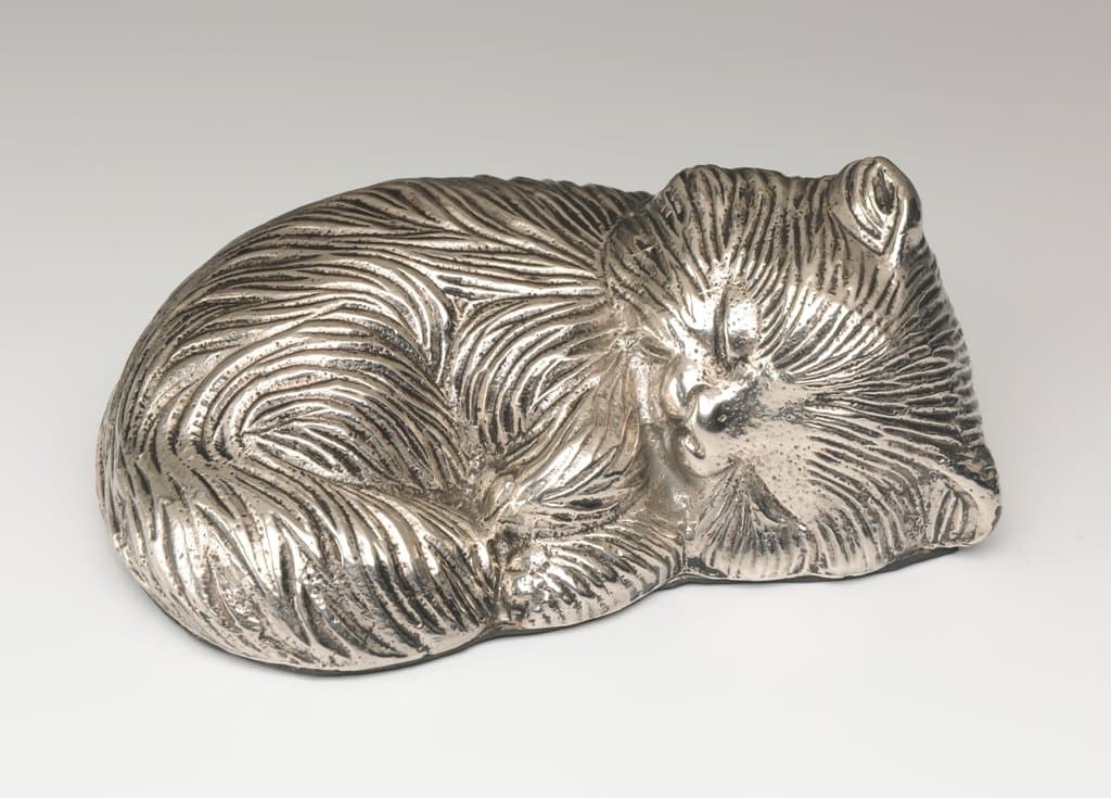 Bogati Sleeping Kitty Urn - Nickel - Exclusive Item