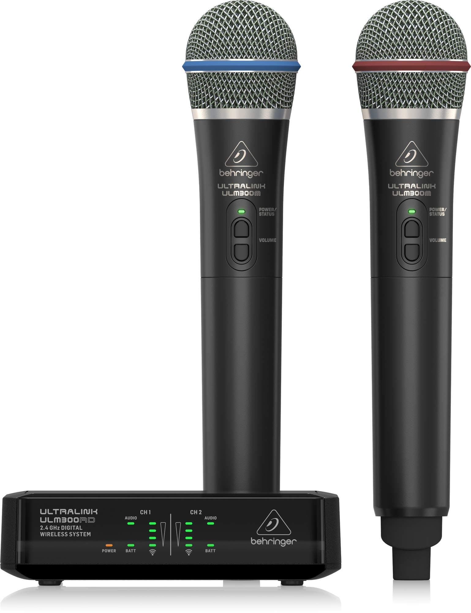 Behringer ULTRALINK ULM302MIC High-Performance Digital Wireless System with 2 Handheld Microphone and Receiver