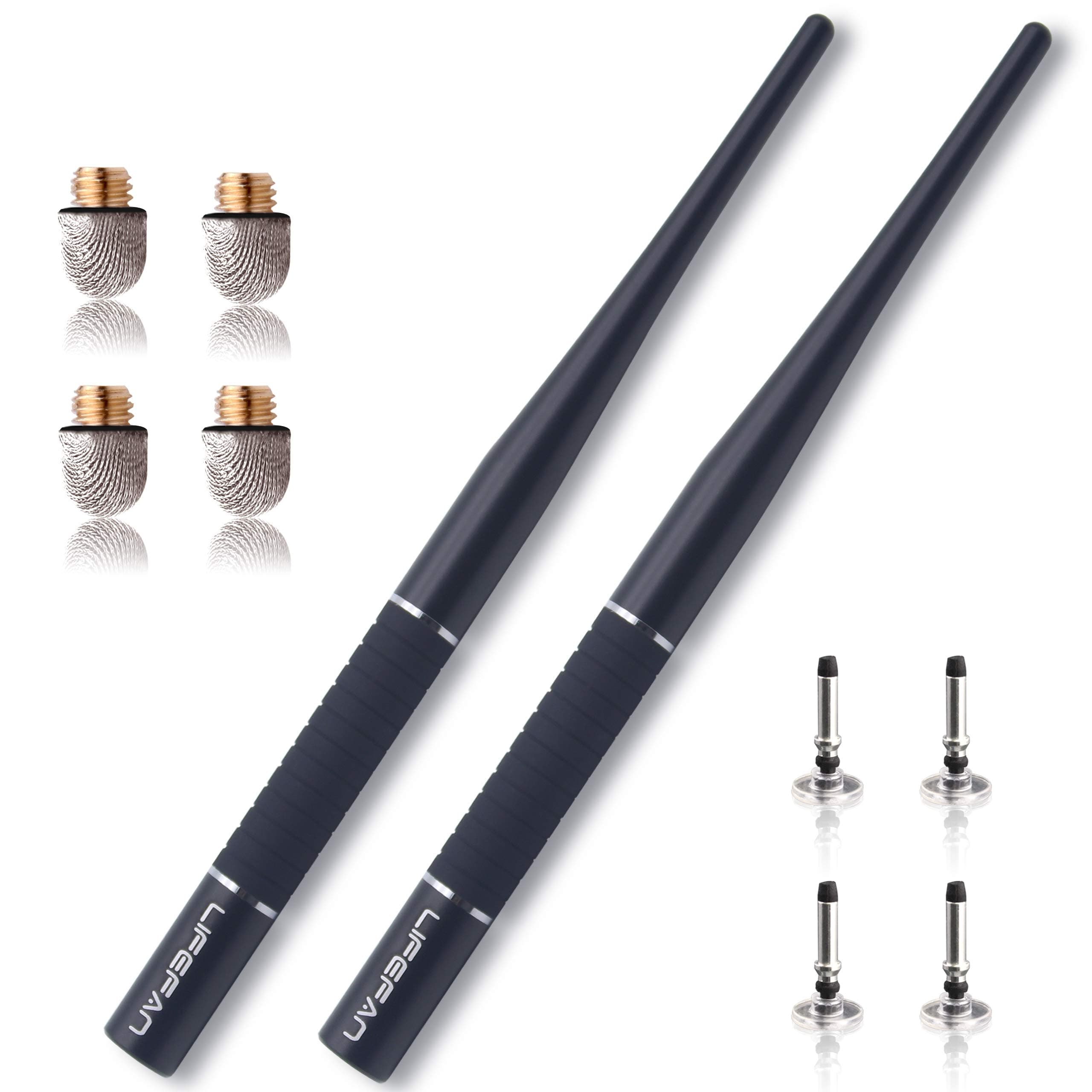 [1st Gen] LifeFan Stylus High Precise 2-in-1 Double End with Replacement Tips (2 Pack-Black&Black)