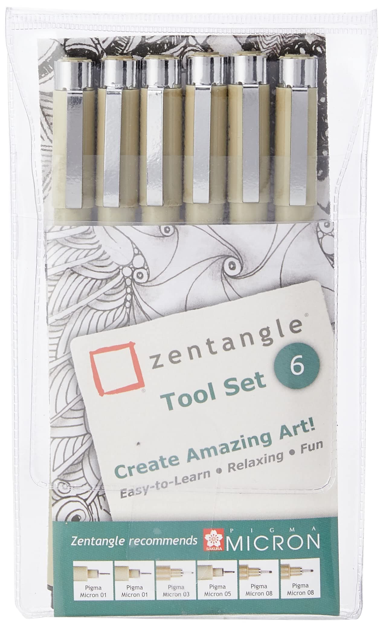 Zentangle Sakura Tool Set | 6 Pieces (Z06PGB)
