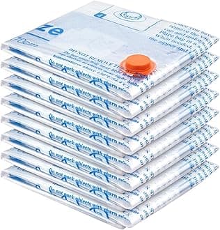 MEIQIHOME Vacuum Storage Bags, Space Saver Sealer Bags,Vacuum seal bags for clothing, Pillows, Comforters, Blankets, Bedding,Travel,8 MEDIUM