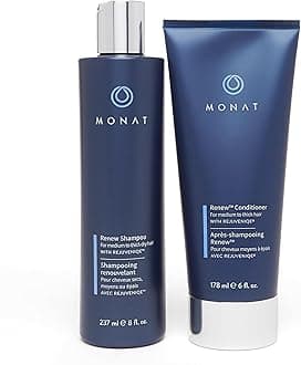 MONAT Renew Shampoo and Conditioner Set Infused with REJUVENIQE For Dry Medium to Thick Hair - Hydrating Hair Care | Sulfate-Free, Paraben-Free | Moisturizing & Nourishing for Healthy Shine