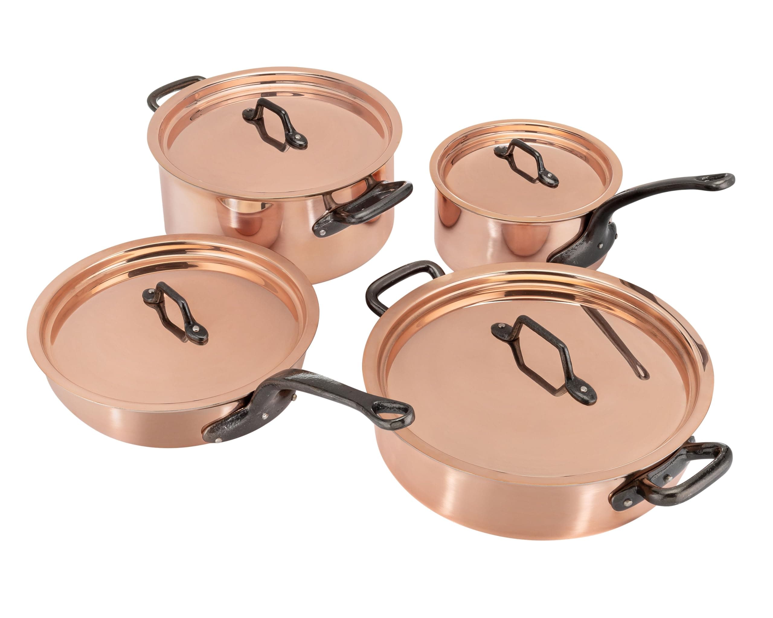 Matfer Bourgeat 915901 8 Piece Copper Cookware Set
