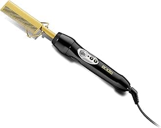 Andis 38300 Professional 450ºF High Heat Ceramic Press Comb with Dual Voltage and Auto Shut-Off, Gold