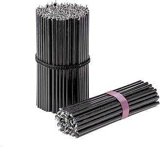 DanilovoPure Beeswax Candles - No-Drip, Smoke-Less, Tall, Thin Taper Candles – Decorative Candles for Church Prayer, Decor or Birthday Candles – Honey Scented Candles – 6.3”x0.2” (Black,350pcs)