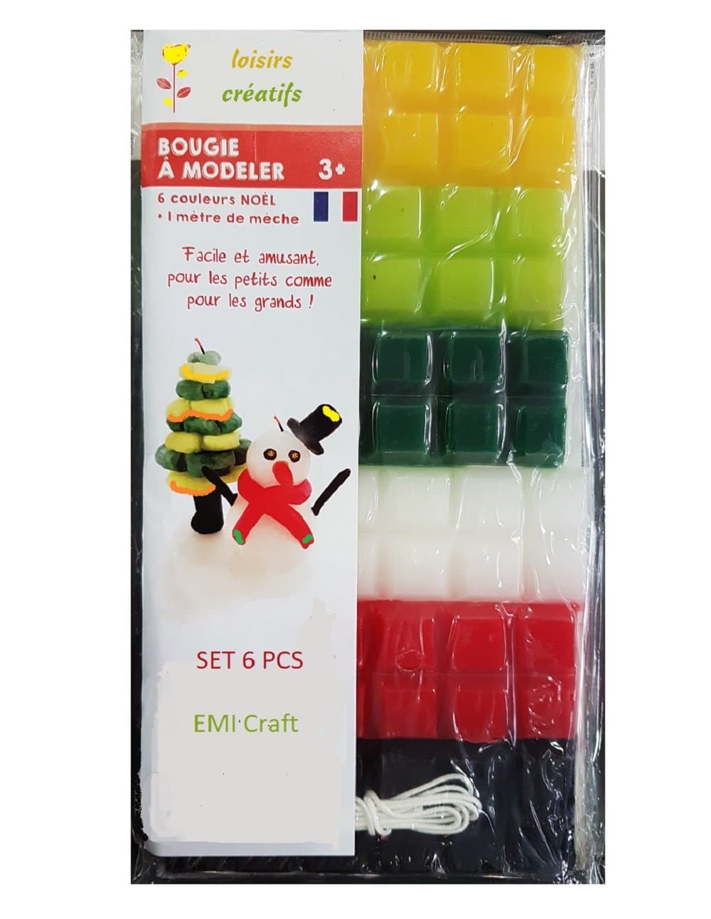 Candle Making Kit for Children to Create Christmas Decorations - Per pack 6pcs EMI Craft