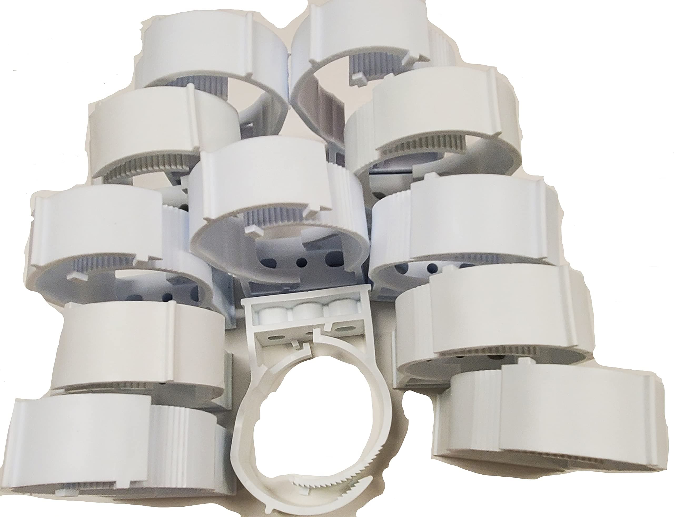 Snap N Strut Qty 12 White PP Pipe Hanger For 3 Inch EMT Conduit And Copper, And Sched 40 Pipe