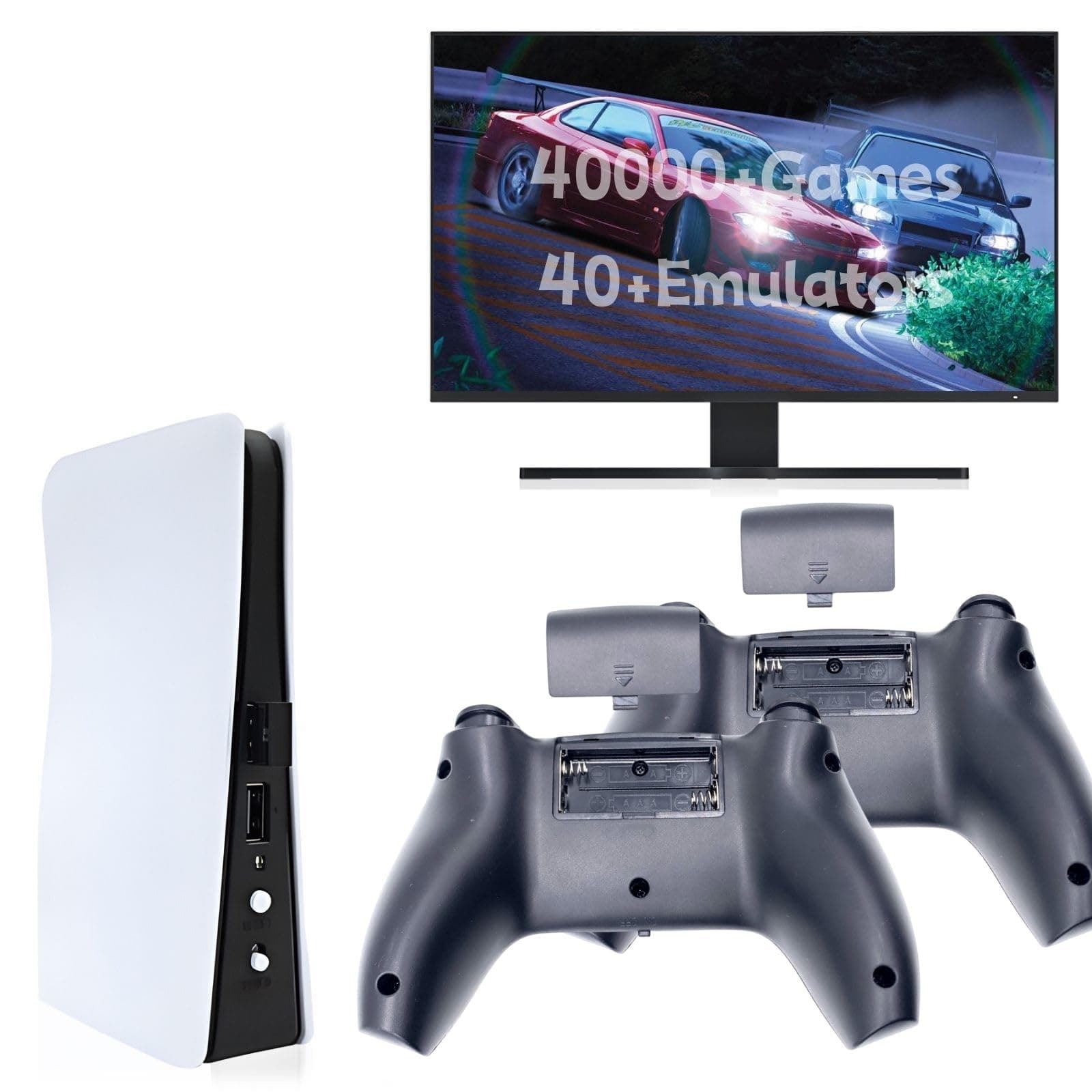 Wireless Retro Game Console Nostalgia Plug and Play Video Game Console 4k,40000+ Video Games 128GB Built in 40+Emulators Console,2.4G Wireless Controllers