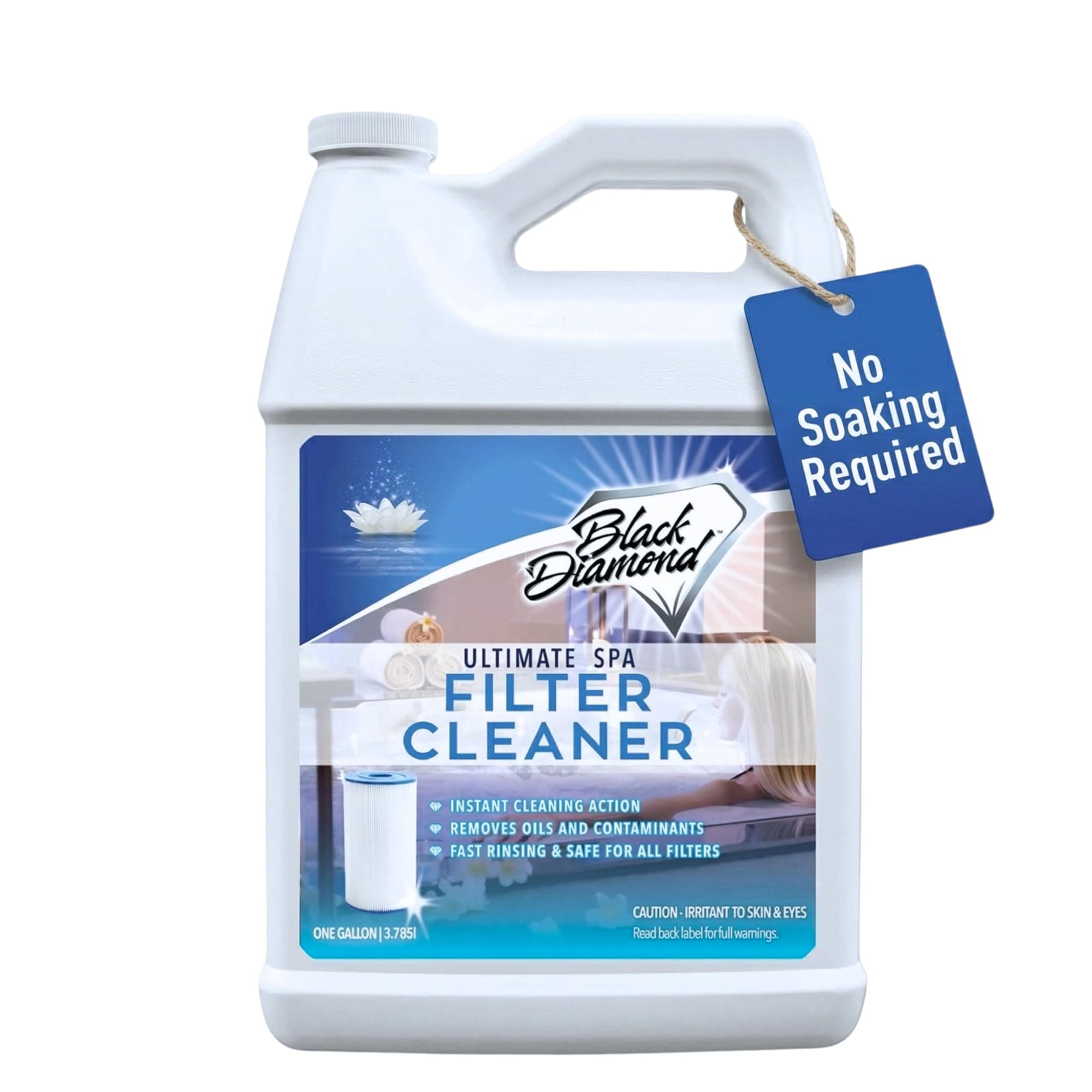 Ultimate Spa Filter Cleaner Fast-Acting Spray. Instant clean for Hot Tub & Pool Filters leaving behind no sticky residue. Prolongs filter life and pool equipment. No soaking. (1-Gallon)