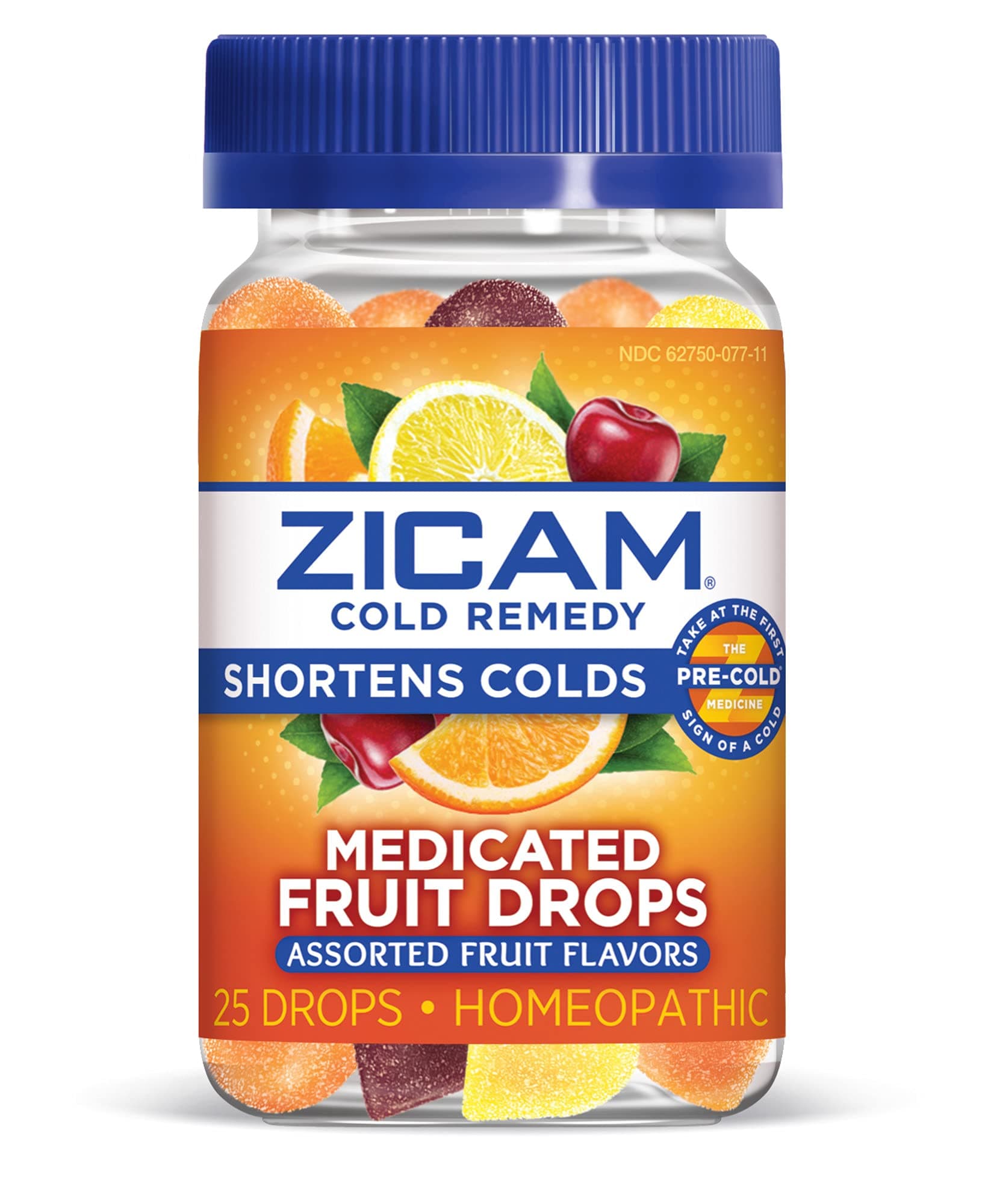 Zicam Cold Remedy Zinc Medicated Fruit Drops, Assorted Fruit, 25 Count (Pack of 2)