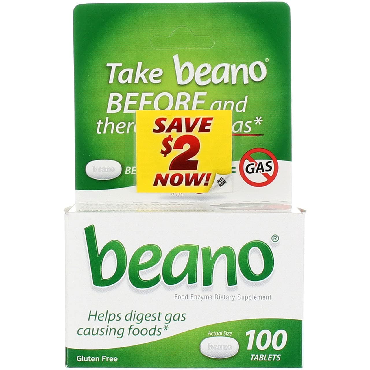 Beano Gas Prevention Tablets, 100 ct