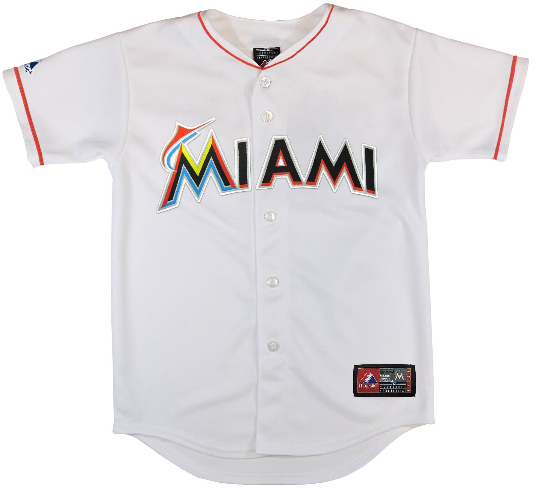 MLB Miami Marlins Replica Jersey, White, 2 Toddler