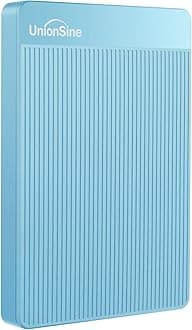 UnionSine 160GB Ultra Slim Portable External Hard Drive USB3.0 HDD Storage Compatible for PC, Desktop, Laptop(Blue) HD-006