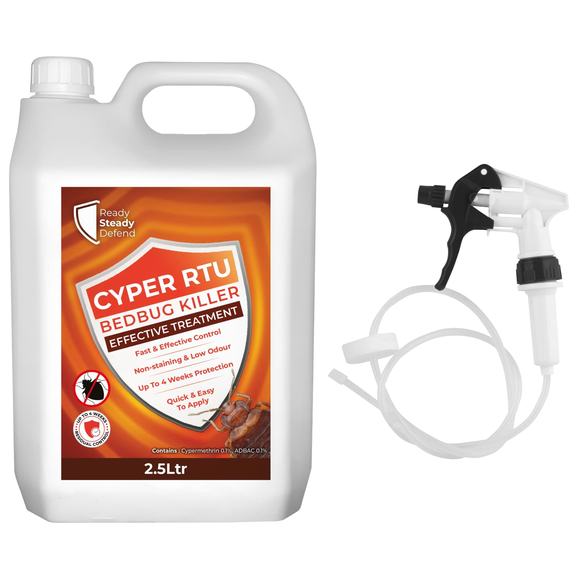 Bed Bug Killer Spray 2.5L Cyper RTU - Effective Bed Bug and Insect Treatment,...