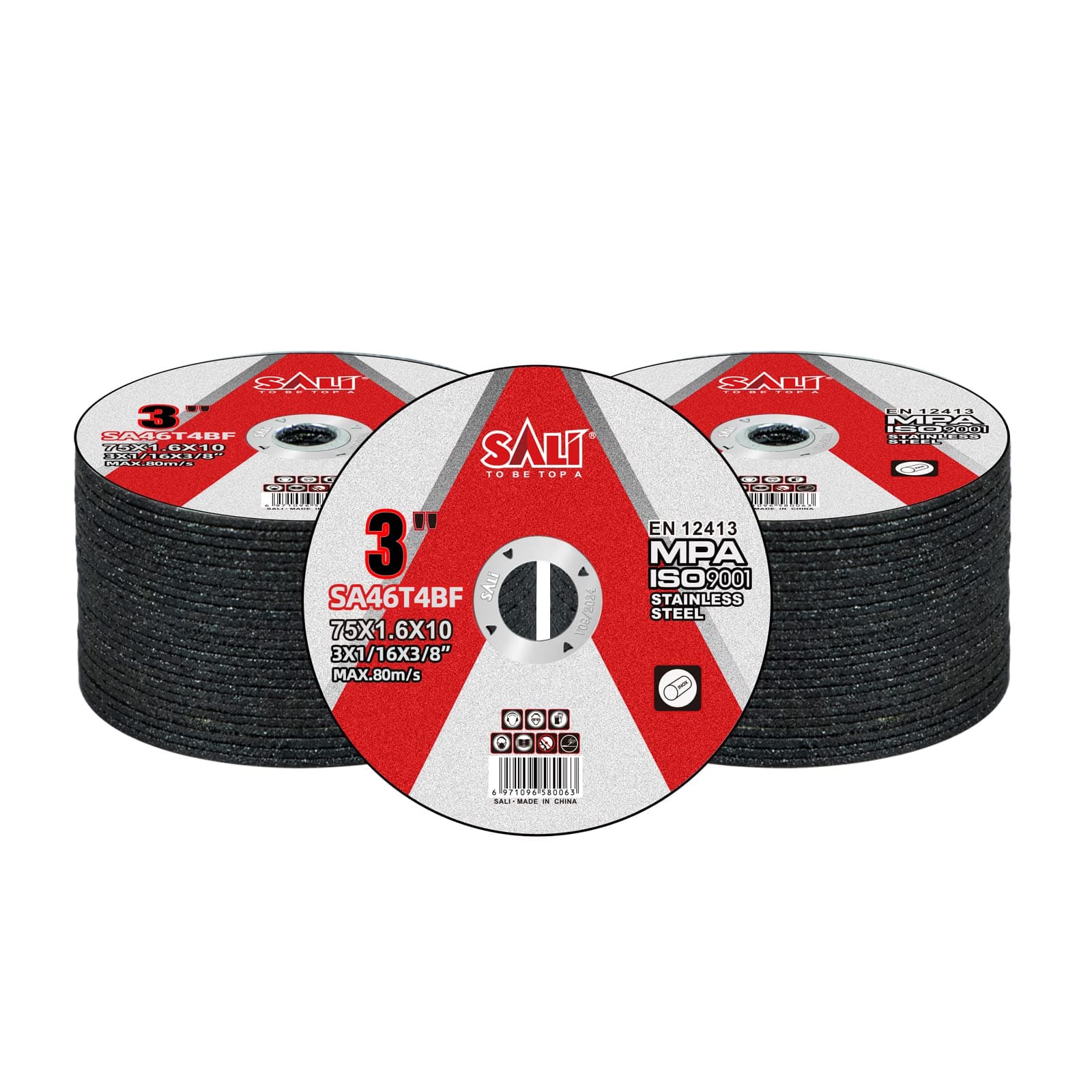 SALI 50 Pack Cut Off Wheels Cutting Wheels 3" x 1/16" x 3/8" Professional Cutting Stainless Steel for 3 in Angle Grinders and Die Grinders- Cutting Disc Aggressive Cutting Operating Up to 20380 RPM