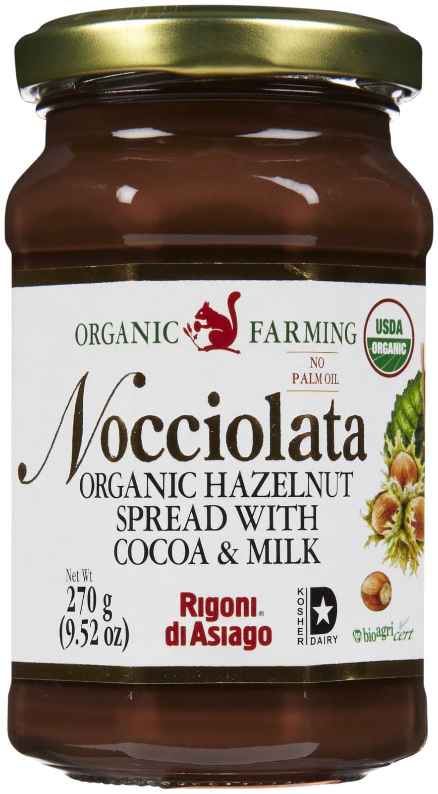 Organic Hazelnut Spread, 9.52 oz