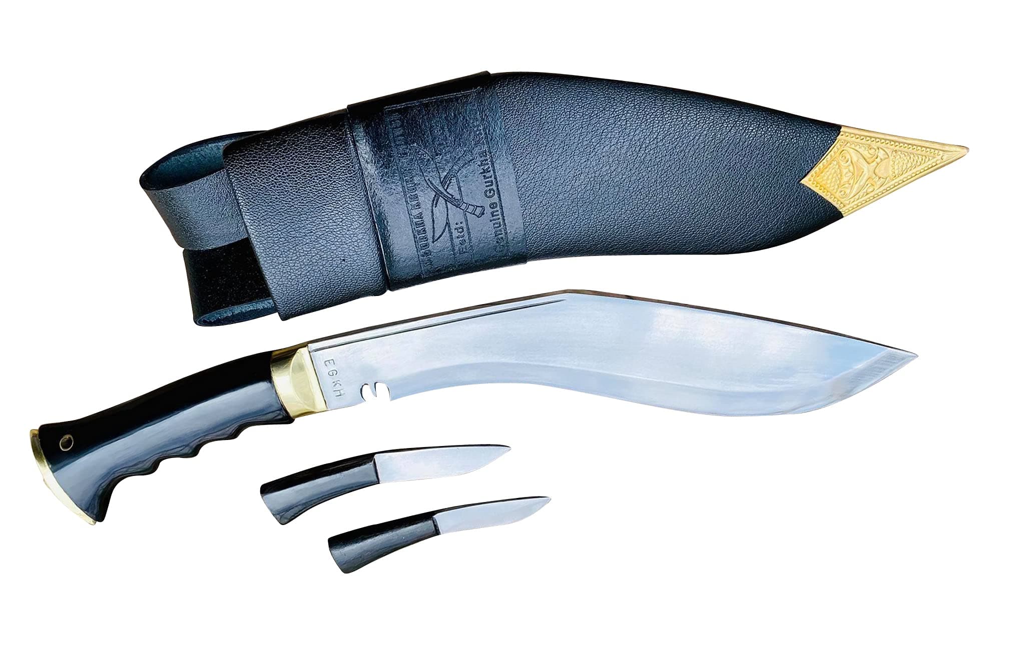 Service No.1 Gripper Handle Kukri - Authentic Army Issue Khukuri Knife - Hand Forged Carbon Steel Blade in Nepal by Ex - Military Khukuri House