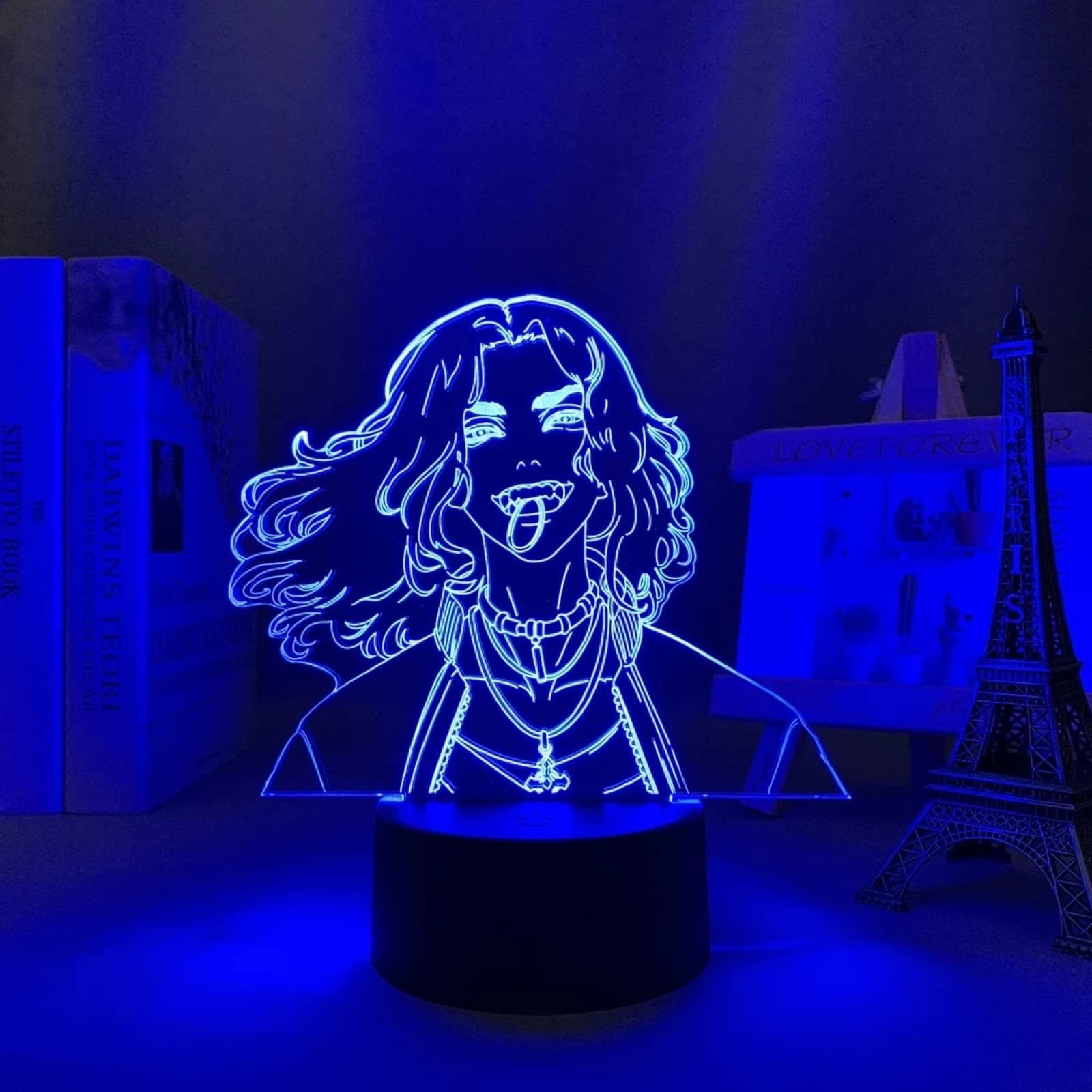 Anime Keisuke Baji lamp LED 3D Night Light Optical Illusion Sleep Night Light with Remote Bedroom Decor Table Lamp Birthday Xmas Gifts for Child Kids(16 Colors RGB Remote)