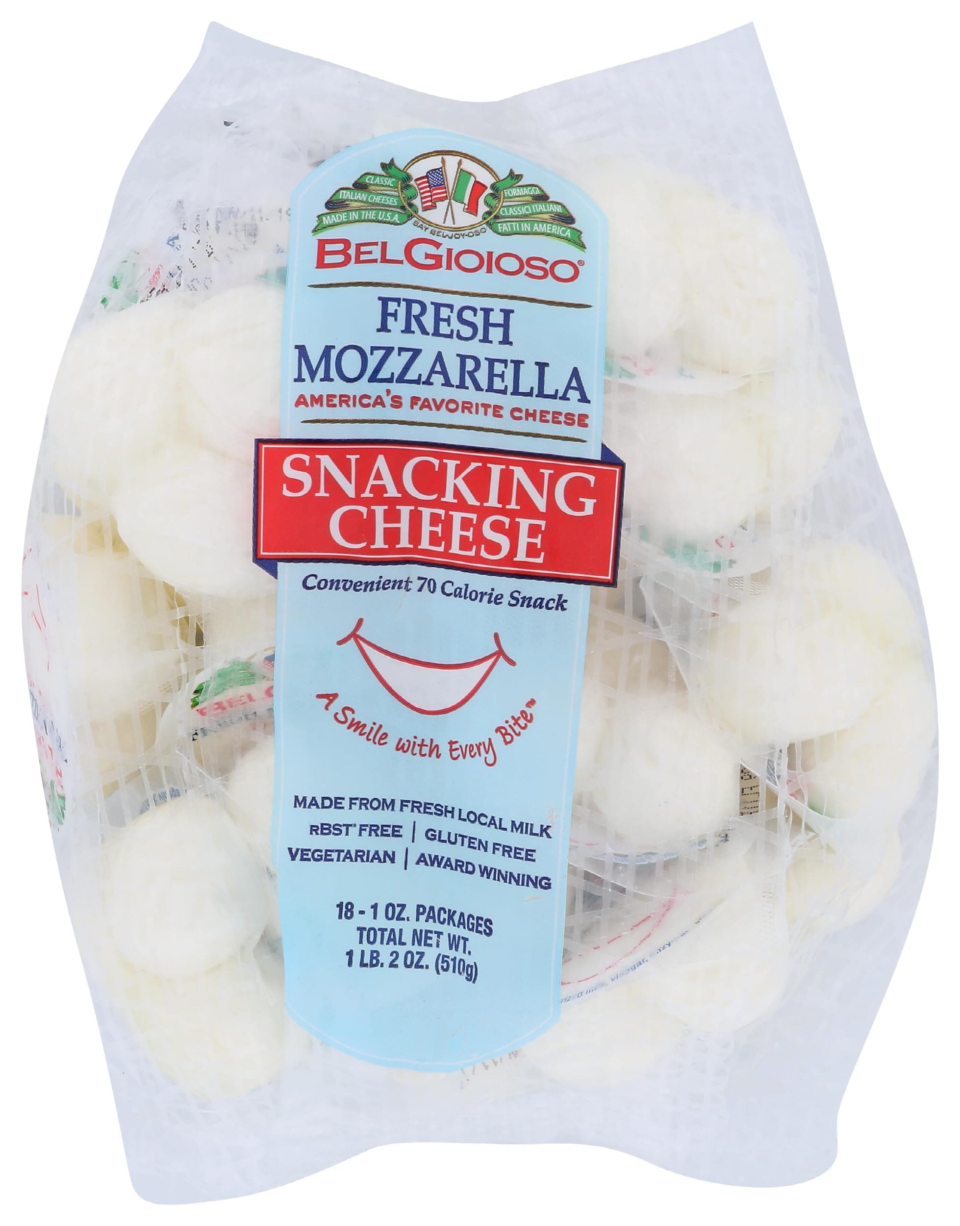 Belgioioso Fresh Mozzarella Snacking Cheese, 18 OZ