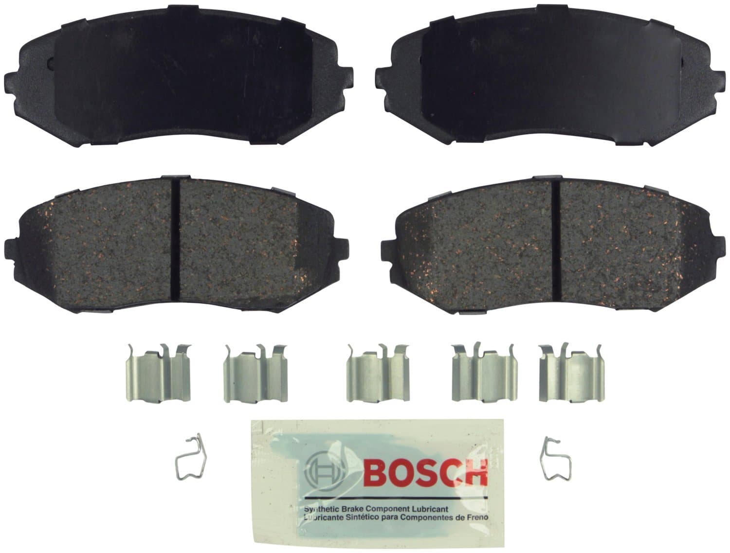 BOSCH BE1188H Blue Ceramic Disc Brake Pad Set With Hardware - Compatible With Select Suzuki Grand Vitara; FRONT