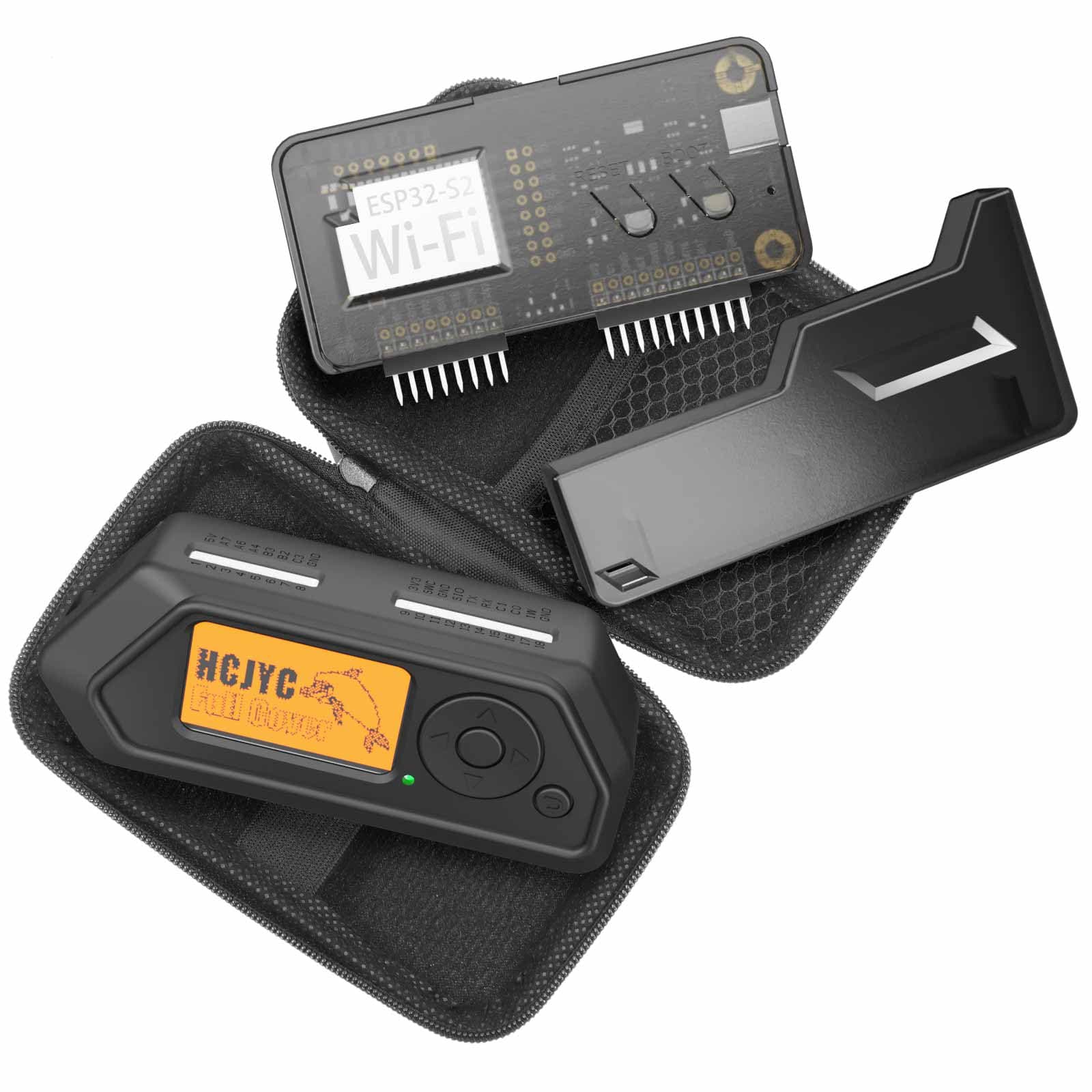 4-in-1 Protective Case Set, Protection Kit Accessories for Flipper Zero (Black)