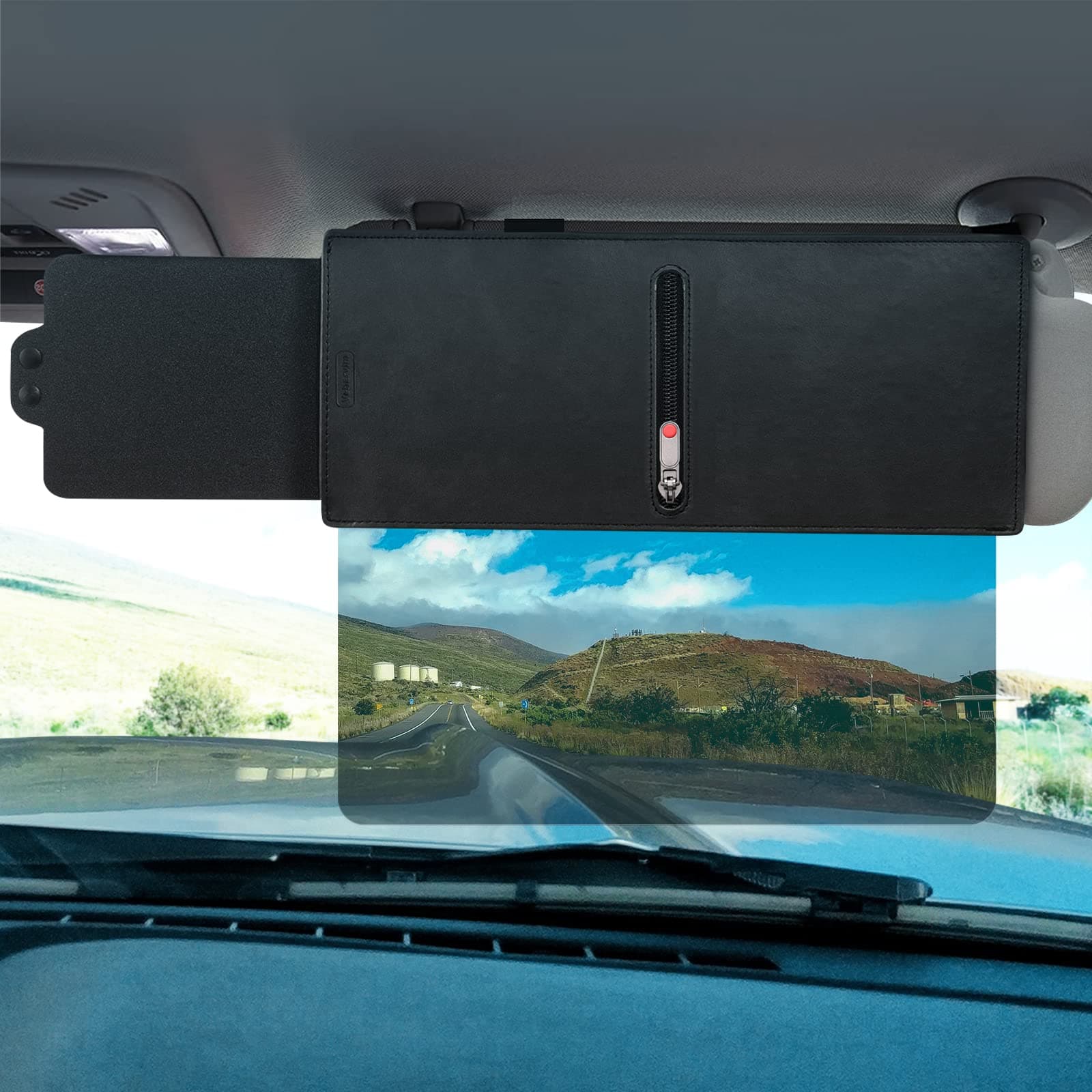 Car Visor Extender with Zipper (Model B)