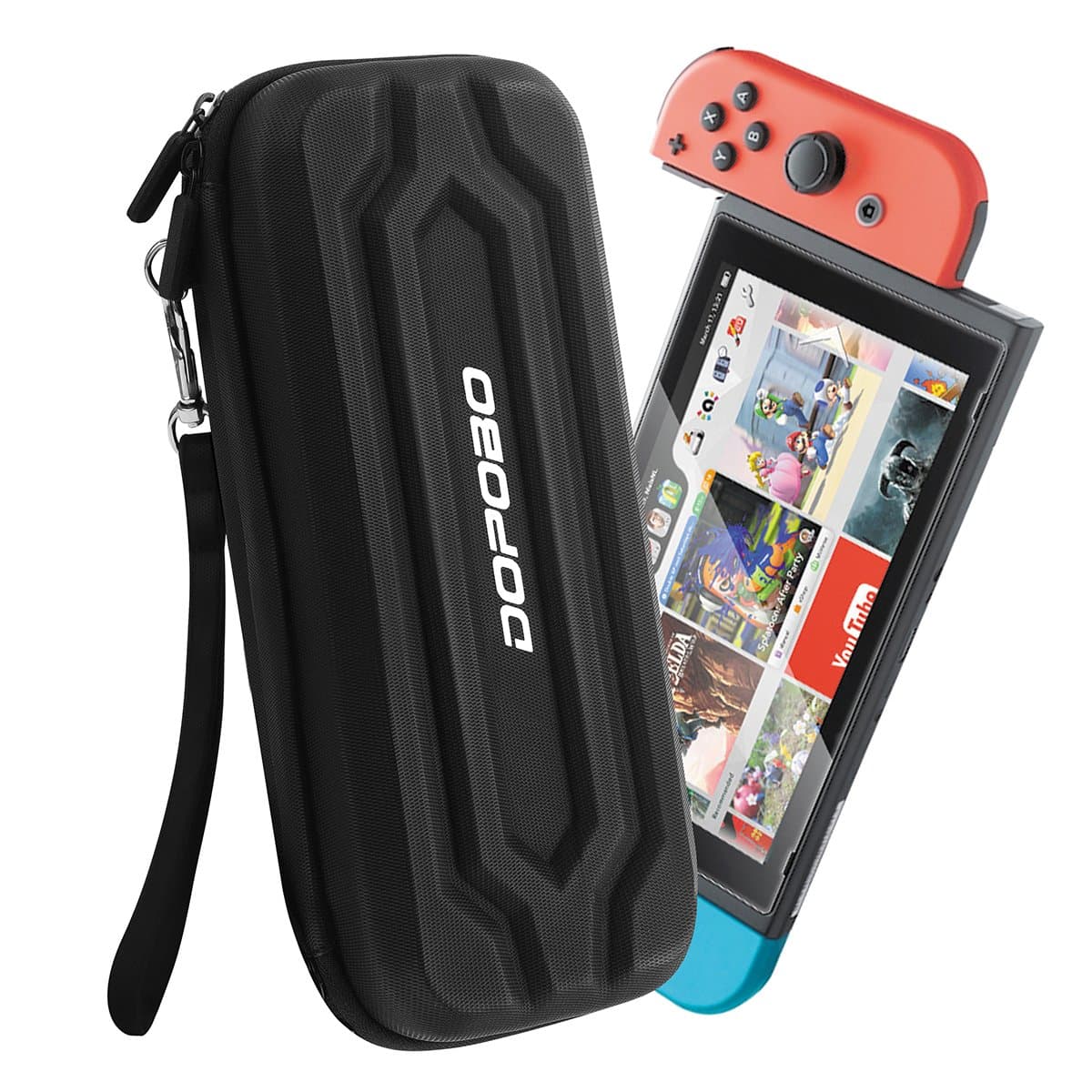 Flash sales! Nintendo Switch Case, Dopobo Nintendo Switch Game Case : Storage Case, Switch Case Shell, Holder for Nintendo Switch Console & Accessories w/ 29 Game Holders and 2 SD Card Holders