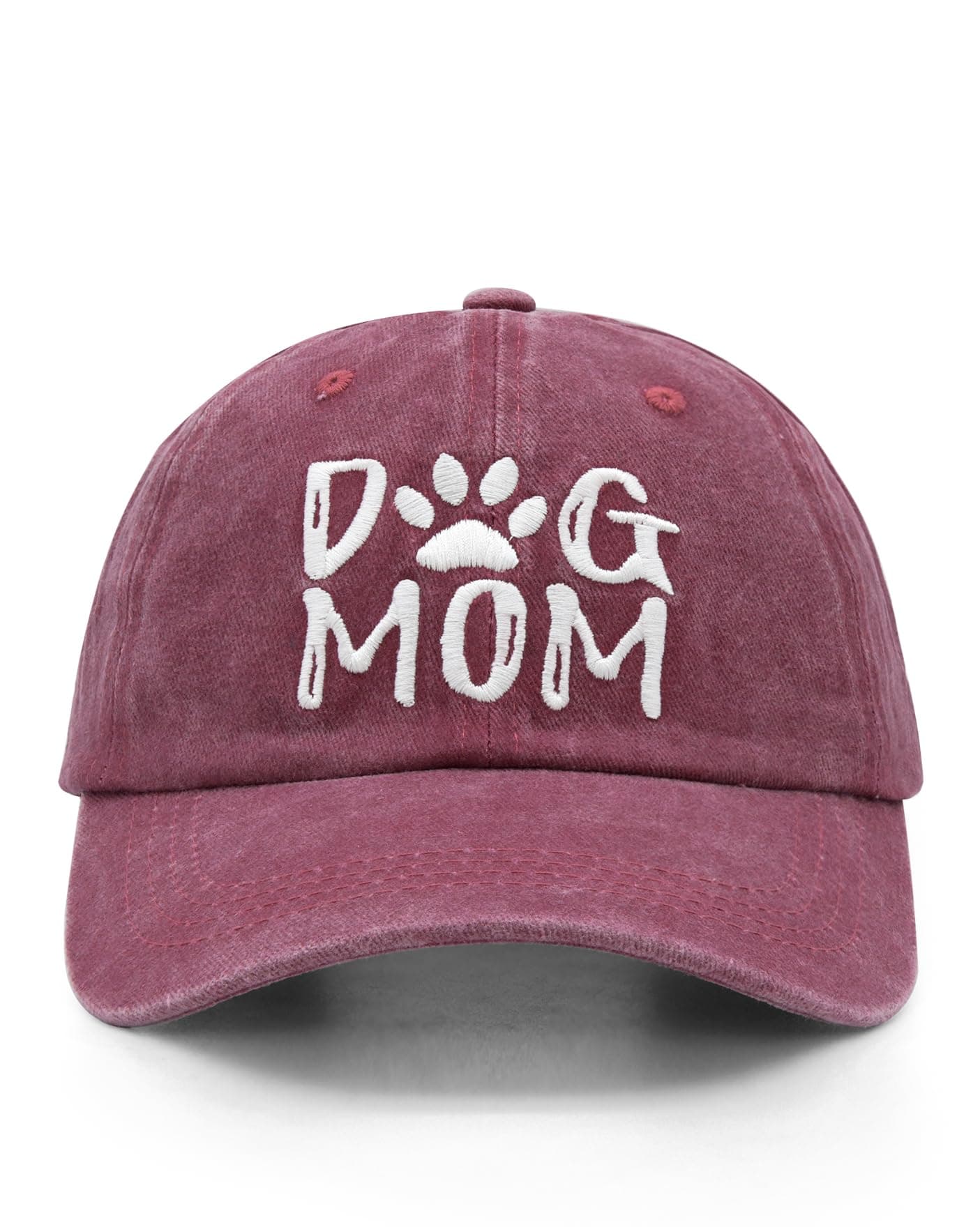 Waldeal Women's Embroidered Dog Mom Hat Adjustable Denim Baseball Cap