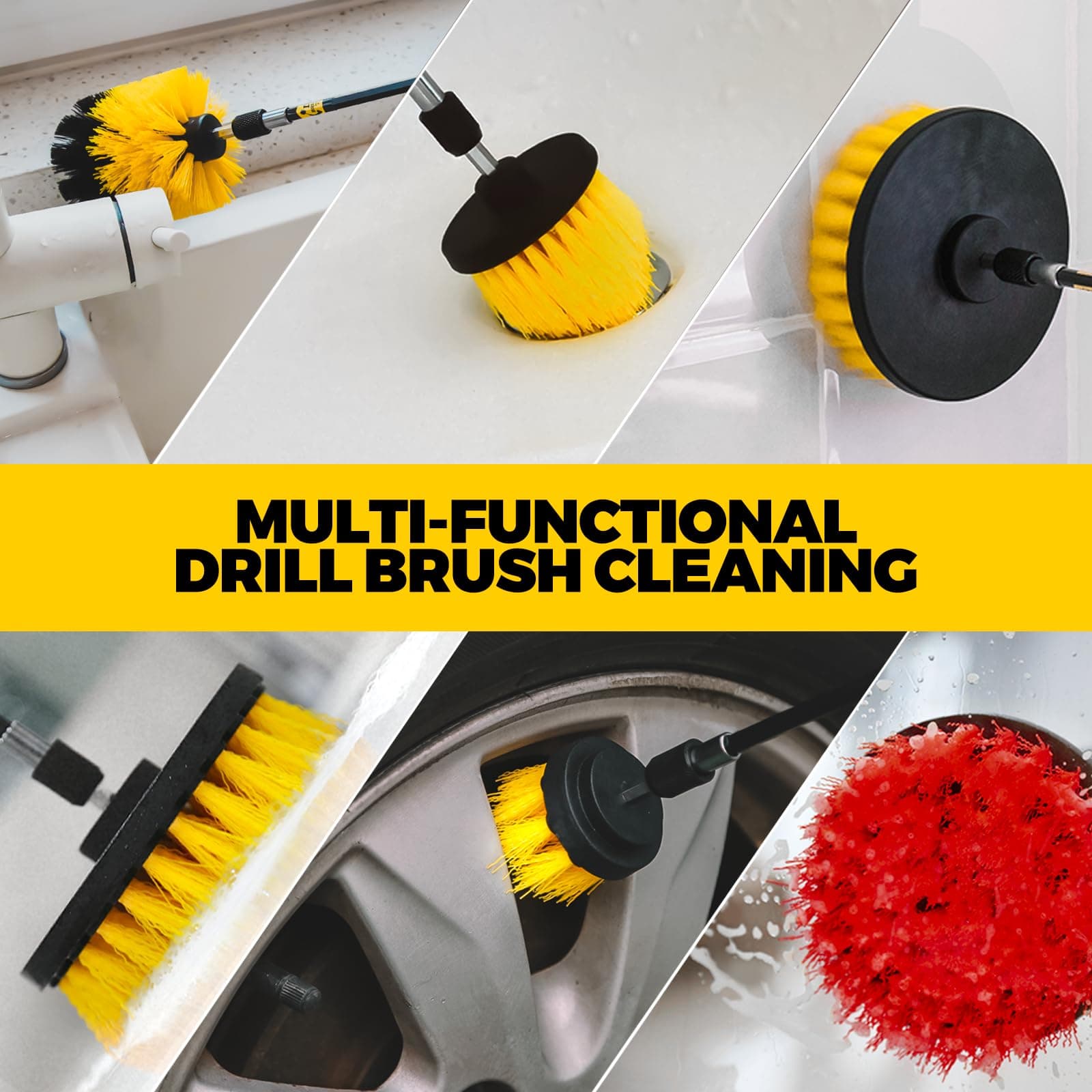 Holikme Drill Brush Attachments Set (15 Piece)